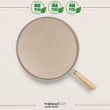 Thermoad | Gözleme Tavası | 36 cm Ahşap Saplı | Vizon