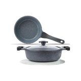Thermoad Granit Döküm Graneu Model 26 cm K.yarık ve 26 cm Tava/ Gri