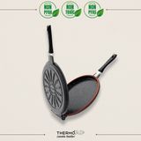 ThermoAD Granit Kaplama Hamsi Balık Tavası 28 cm Gri %40 Daha Hafif ve Dayanıklı