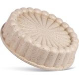 Thermoad Lezzetin Renkleri Alüminyum Döküm Granit Turta Tart Kalıbı 26 cm Vizon - 26 x 26 x 7 cm