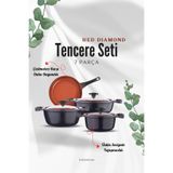 ThermoAD | Tencere Seti | Graneu Serisi | 7 Parça | Red Diamond
