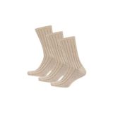 Thermoform Bambu Asker Çorap, Bej, 39-42 Beden, 3'lü Paket, Erkek