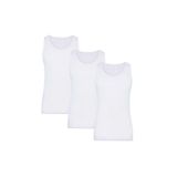 Thermoform Bambu Erkek Atlet Beyaz, 3'lü Paket, M Beden