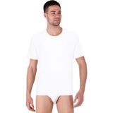 Thermoform Bambu Erkek Bisiklet Yaka Tişört Kısa Kollu Fanila Atlet ve Slip Külot Seti Beyaz - XL