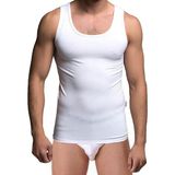 Thermoform Bambu Erkek Kolsuz Bisiklet Yaka Atlet ve Slip Külot Seti Beyaz - Çok Renkli