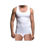 THERMOFORM Bambu Erkek Kolsuz Bisiklet Yaka Atlet ve Slip Külot Seti, Beyaz, S Beden