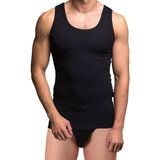 Thermoform Bambu Erkek Kolsuz Bisiklet Yaka Atlet ve Slip Külot Seti Siyah - Çok Renkli - 2XL