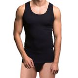 Thermoform Bambu Erkek Kolsuz Bisiklet Yaka Atlet ve Slip Külot Seti Siyah