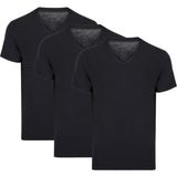 Thermoform Bambu Erkek V Yaka Tişört Kısa Kollu Fanila Atlet Siyah 3'lü Paket - Çok Renkli - 2XL