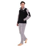 THERMOFORM Evo Pro Polar Termal Erkek Eşofman Takımı, Siyah-Gri Mont, Gri Pantolon, L Beden