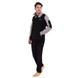 THERMOFORM Evo Pro Polar Termal Erkek Eşofman Takımı, Siyah-Gri Mont, Siyah Pantolon, XL
