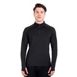 Thermoform Extreme Erkek Uzun Kol Yarım Fermuar Termal Sweatshirt Heat Siyah