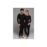 Thermoform Heavy Termal İçlik Takım Nefes Alabilen Kumaş ile Dağcılık İçin Siyah Renk - 4XL