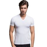Thermoform HZTB16007 - Bambu Erkek V Yaka Tişört - S - Beyaz