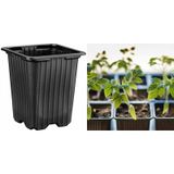 Thermoform Kare Vakum Saksı 100 Adet - Üretim Saksısı 9 cm