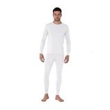 Thermoform Microfiber Şardonlu Termal İçlik Set Erkek BEYAZ