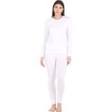 Thermoform Microfiber Şardonlu Termal Içlik Set Kadın - Beyaz - 2XL