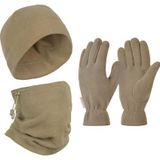 Thermoform Polar Unisex Eldiven Bere Boyunluk Seti Kum