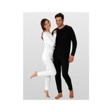 Thermoform Siyah Heavy Termal İçlik Set M Beden İçin Yüksek Nefes Alma ve Konfor
