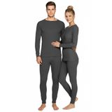 Thermoform Soft Termal İçlik Set, Unisex,%50 Pamuk, Antrasit, 4XL Beden