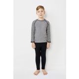 Thermoform Ultimate Merino Çocuk Seamless Çizgili Termal Üst İçlik Sweatshirt Antrasit (08-10)