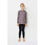 Thermoform Ultimate Merino Çocuk Seamless Çizgili Termal Üst İçlik Sweatshirt Pembe (08-10)