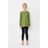 Thermoform Ultimate Merino Çocuk Seamless Çizgili Termal Üst İçlik Sweatshirt Yeşil (06-08)
