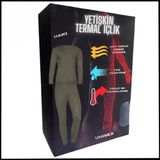 Thermoform Uyguna-Yakala unisex - Haki Yetişkin Termal Içlik - 1001-H