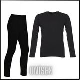Thermoform Uyguna-Yakala unisex - siyah Yetişkin Termal Içlik -4008-S