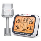 ThermoPro TP270 3 Dış Sensörlü Kablosuz İç ve Dış Mekan Termometre, 183m Menzilli 4 Kanallı Dijital Nem Ölçer ve Hava İstasyonu