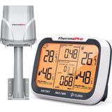 Thermopro TP270 Termometre Iç/dış Mekan Profesyonel Dijital Sıcaklık ve Nem Ölçer - Siyah - Beyaz