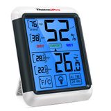 ThermoPro TP55 Dijital İç Mekan Termometre ve Nem Ölçer, 10 cm Dokunmatik ve Işıklı Dev Ekranlı Oda Sensörü