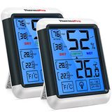 Thermopro TP55 Termometre İç Mekan Dijital Sıcaklık ve Nem Ölçer - 2 Adet