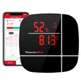 ThermoPro TP90 WiFi Akıllı İç Mekan Termometre ve Nem Ölçer, Sınırsız Menzilli Telefon Kontrollü ve Alexa Uyumlu Higrometre