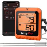 Thermopro TP920 Çift Problu Şarjlı Bluetooth Gıda Termometresi, 150M Menzilli Telefon Kontrollü Barbekü ve Fırın Isı Ölçer - 001 - Beyaz - 0,5 ml