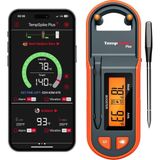 Thermopro TP971 Şarjlı 183M Kablosuz Alarmlı 1problu Telefon Kontrollü Profesyonel Gıda Termometresi - Turuncu - Siyah