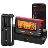ThermoPro TP980-2 TempSpike Pro Wi-Fi ve Mobil Uygulama Destekli, Sınırsız Menzilli 2 Problu Dokunmatik Akıllı Barbekü Seti