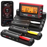 Thermopro TP980-4 Şarjlı 320m Kablosuz Alarmlı 4Problu APP, Monitörlü Profesyonel Gıda Termometresi