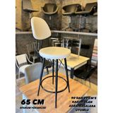 TheSandalyeShop Sandalyeshop Yeni,dolce Tasarım Bar Sandalyesi 65 cm Beyaz.