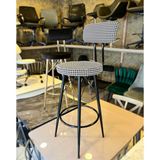 TheSandalyeShop Yeni Tasarım Mila Bar Sandalyesi 65 cm Kazayağı Kumaş.90 ile 99 cm Arası Ada&masalara Uyumlu