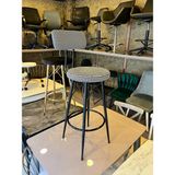 TheSandalyeShop Yeni Tasarım Mila Bar Sandalyesi 75 cm Kazayağı KUMAŞ.100 ile 115 cm Arası Ada&masalara Uyumlu