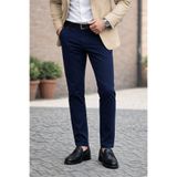 TheSeason Erkek Lacivert Gabardin Pamuklu Slim Fit Esnek Ofis Stili Chino Pantolon