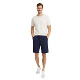 TheSeason Erkek Pamuklu Keten Görünümlü Beli Lastikli Relaxed Fit Şort (Lacivert, 2XL)