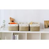Thewarmhome Düzenleme Için Saklama Sepeti - 35,5 x 25,4 x 17,78 cm Orta 3'lü Paket Kolları Raflar Için Katlanabilir Saklama Kutusu, Organizatör Küpleri Için Canves Saklama Kutusu Bez Hediye Oyuncak - Kestane Akaju - Option-1
