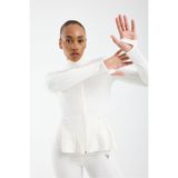 TheyYou Peplum Kesim Tesettür Spor Ceket – Fermuarlı & Parmak Geçmeli