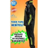 thfabric %100 Su Geçirmez Garantili Motorcu Yağmurluğu - Kurye Yağmurluğu Mont Pantolon Takım