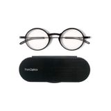 THIN OPTICS Manhattan +1.0 Okuma Gözlüğü Ultra Hafif, Yuvarlak Tasarım, Milano Mıknatıslı Kılıf