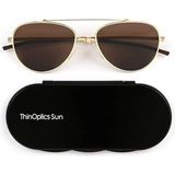 Thin Optics Ultra Ince Polarize Güneş Gözlüğü Uv Korumalı, Unisex, Alüminyum Mıknatıslı Kılıf - Ultra İnce