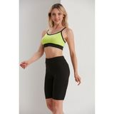 Thin Shop Biker Şort Siyah Fitilli Tayt - Yüksek Bel Toparlayıcı Siyah Spor Şort Tayt - Sıkılaştırıcı Tayt