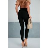 Thin Shop Büyük Beden Yüksek Bel Toparlayıcı Korse Çelik Örme Tayt - Plus Size - Siyah - 52